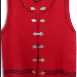 Sweater vest 100% wool, Red, Size XL